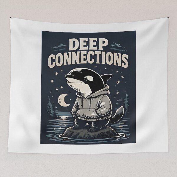Item preview, Deep Connections Orca Hoodie – Ocean Lover Artwork designed and sold by Icareis-Studios.