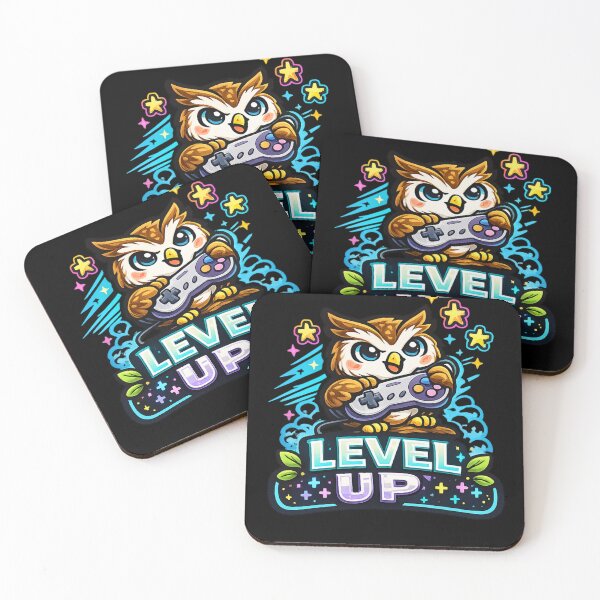 Item preview, Level Up – Gamer Owl Gaming Design designed and sold by ArtisticHeart21.