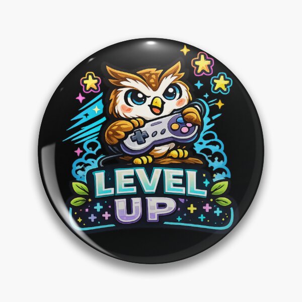 Item preview, Level Up – Gamer Owl Gaming Design designed and sold by ArtisticHeart21.
