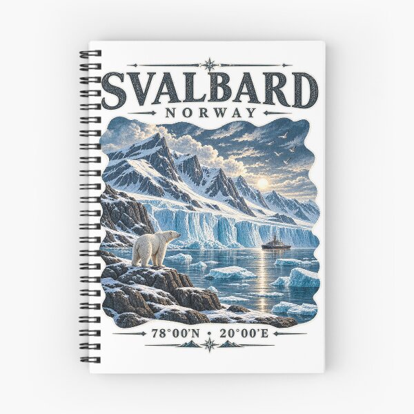 Item preview, Svalbard Norway Arctic Travel Art – Polar Bear Glacier Adventure designed and sold by ChicClicker.