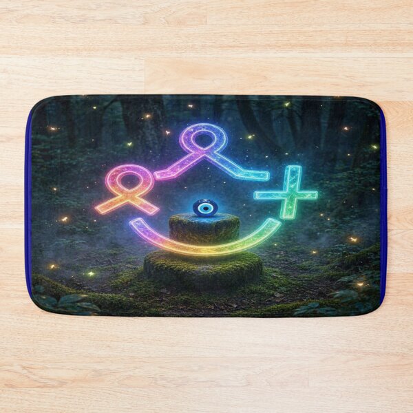 Item preview, Neon Evil Eye Protection in Mystical Forest designed and sold by Breezes-of-Ida.
