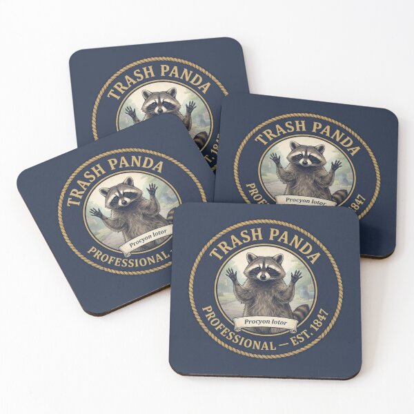 Item preview, Trash Panda Professional Raccoon Club Humor Badge designed and sold by CalmCapy Co.