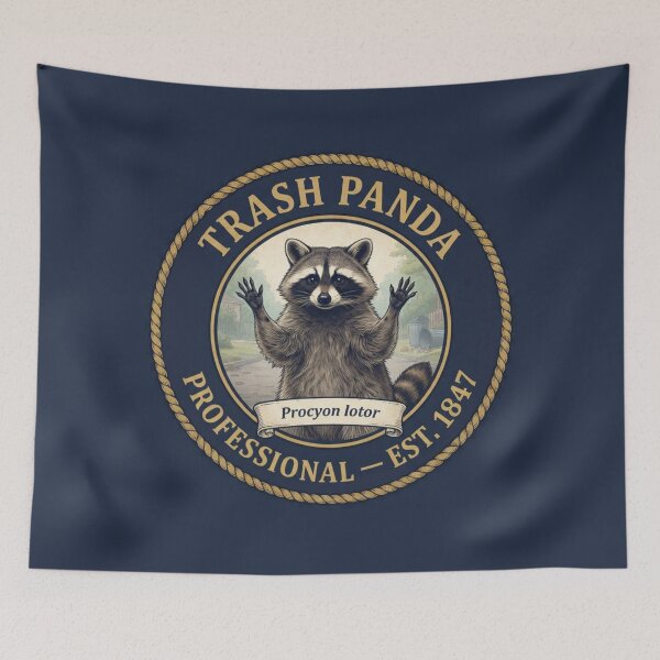 Item preview, Trash Panda Professional Raccoon Club Humor Badge designed and sold by CalmCapy Co.