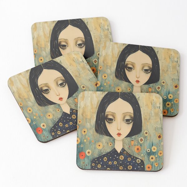 Item preview, Whimsical Floral Girl Portrait designed and sold by StudioPulser.
