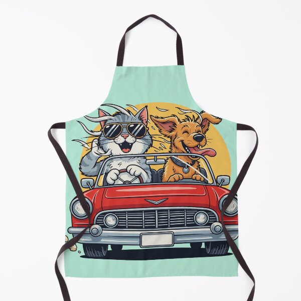 Item preview, Cat and Dog Road Trip Convertible Car designed and sold by SillyPawsStudio.