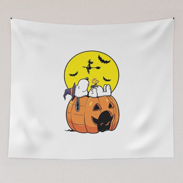 Item preview, Snoopy Peanuts Halloween Sleeping On Big Giant Pumpkin Moon designed and sold by Moonifillst.