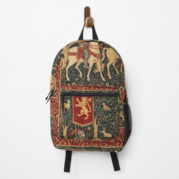 Item preview, Medieval tapestry art featuring knights, dragons, fair maidens and unicorns designed and sold by Vintage Designs +.