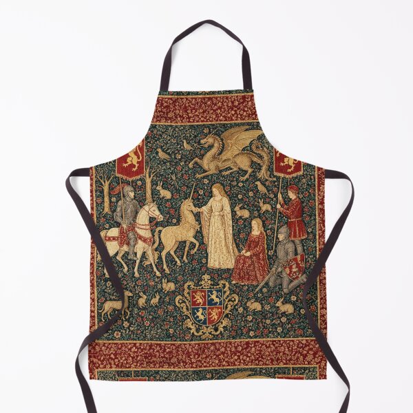 Item preview, Medieval tapestry art featuring knights, dragons, fair maidens and unicorns designed and sold by Vintage Designs +.