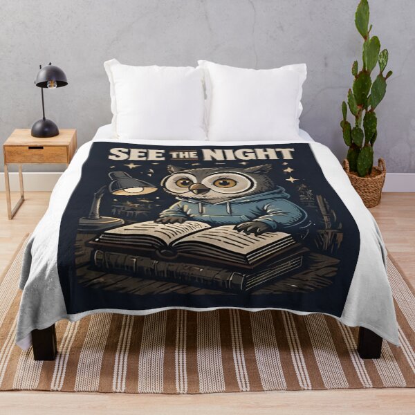 Item preview, See The Night Owl Hoodie – Book Lover Cozy Art designed and sold by Icareis-Studios.