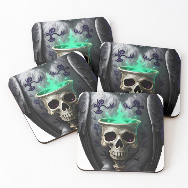 Item preview, Gothic Barn Owl Obsidian Skull Chalice designed and sold by IllumeInk.