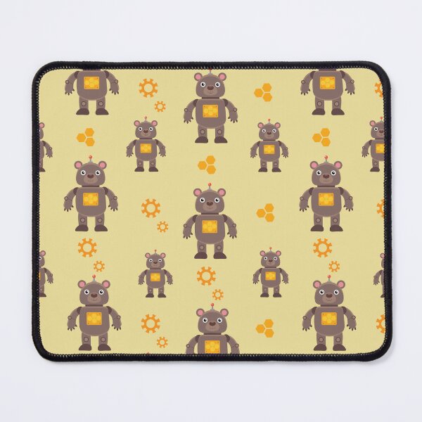 Item preview, Cute Robot Bear Honeycomb Seamless Pattern designed and sold by ElenMart.
