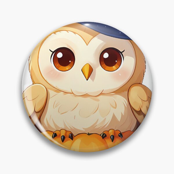 Item preview, Cute Baby Barn Owl Chick Starry Wizard Hat Icon designed and sold by pumsquare.