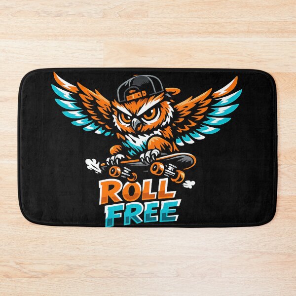Item preview, Roll Free – Cool Skateboarding Owl Design designed and sold by ArtisticHeart21.