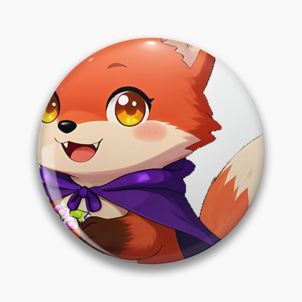 Item preview, Cute Red Fox Cub Vampire Trick-or-Treat Icon designed and sold by pumsquare.