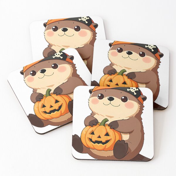 Item preview, Cute Sea Otter Pirate Trick-or-Treat Icon designed and sold by pumsquare.