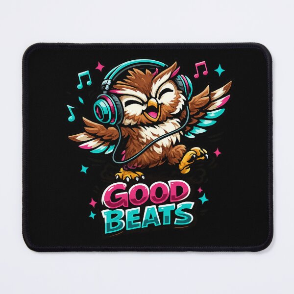 Item preview, Good Beats – Musical Owl Headphones Design designed and sold by ArtisticHeart21.