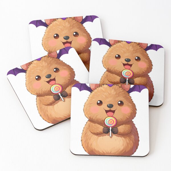 Item preview, Cute Smiling Quokka Bat Headband Trick-or-Treat Icon designed and sold by pumsquare.