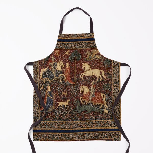 Item preview, Medieval tapestry art featuring knights, dragons, fair maidens and unicorns designed and sold by Vintage Designs +.