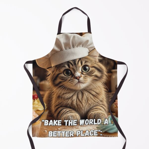 Item preview, Cute Cat Pastry Chef - Bake The World A Better Place designed and sold by SALVO180674.