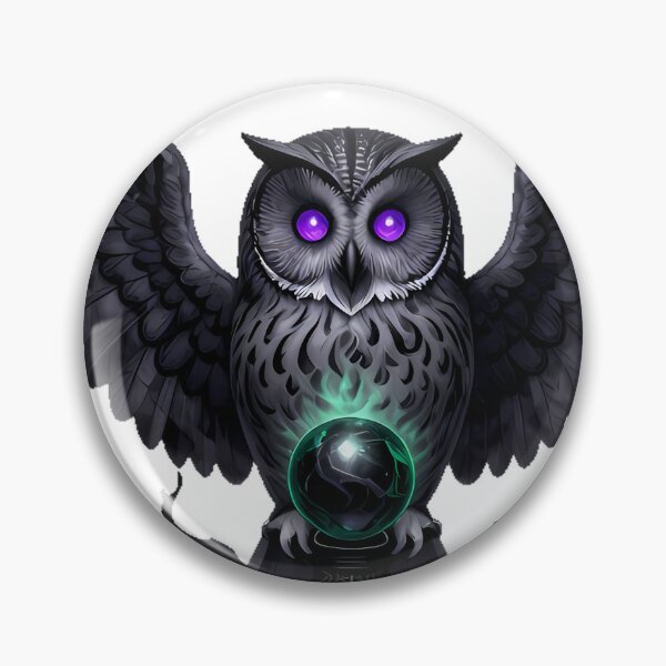 Item preview, Gothic Great Grey Owl Crystal Scryer designed and sold by IllumeInk.