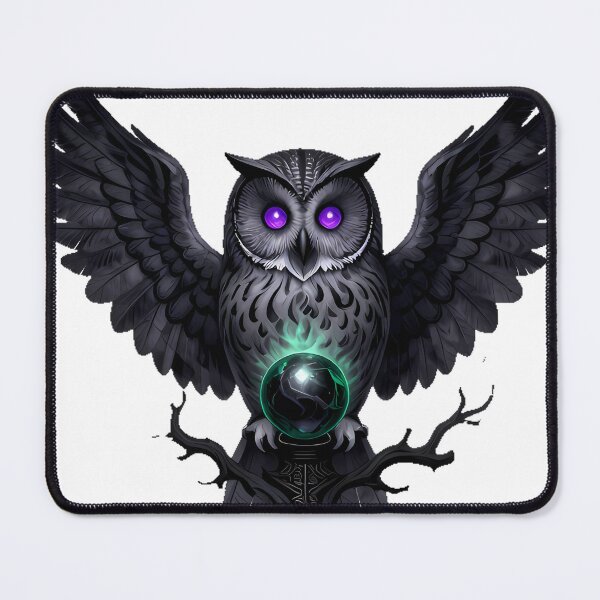 Item preview, Gothic Great Grey Owl Crystal Scryer designed and sold by IllumeInk.