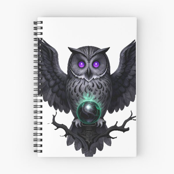 Item preview, Gothic Great Grey Owl Crystal Scryer designed and sold by IllumeInk.