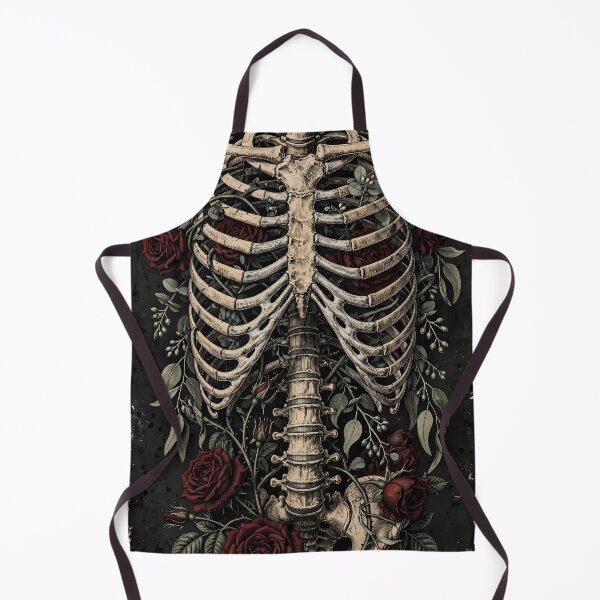 Item preview, Dark Academia Skeleton Ribcage with Red Roses Poster designed and sold by ihtashaminuk.