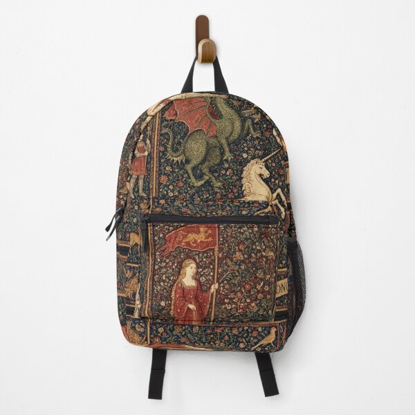 Item preview, Medieval tapestry art featuring knights, dragons, fair maidens and unicorns designed and sold by Vintage Designs +.