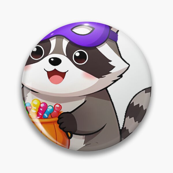 Item preview, Cute Raccoon Bandit Mask Trick-or-Treat Icon designed and sold by pumsquare.