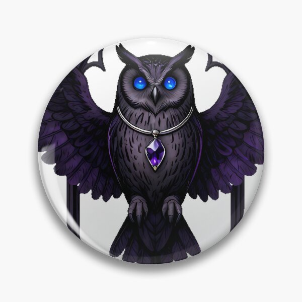 Item preview, Gothic Long-eared Owl Amethyst Diviner designed and sold by IllumeInk.