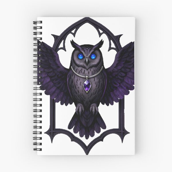 Item preview, Gothic Long-eared Owl Amethyst Diviner designed and sold by IllumeInk.