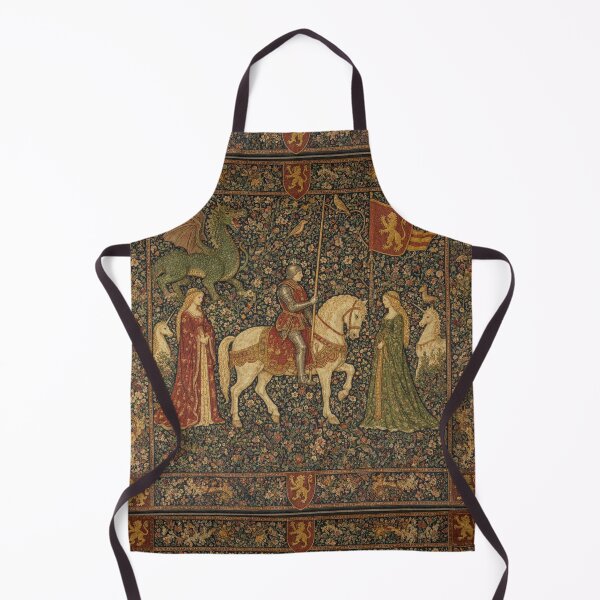 Item preview, Medieval tapestry art featuring knights, dragons, fair maidens and unicorns designed and sold by Vintage Designs +.