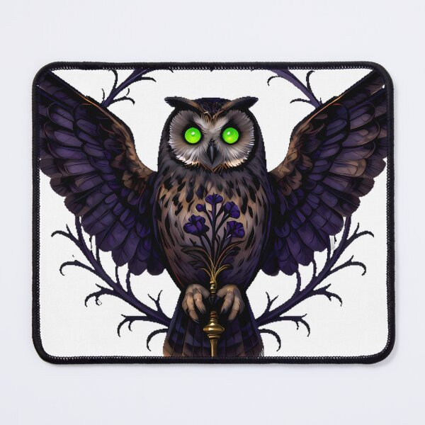 Item preview, Gothic Short-eared Owl Nightshade Forager designed and sold by IllumeInk.