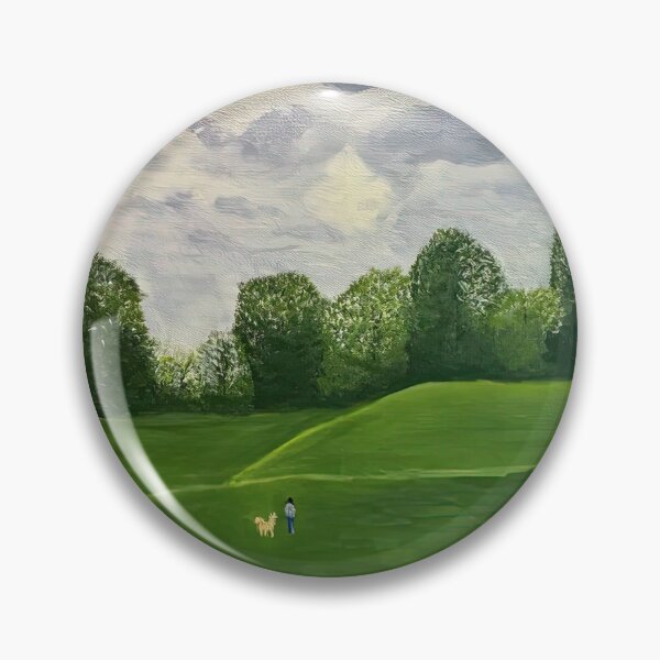 Item preview, Green Meadow Rolling Hills Landscape Painting designed and sold by POPILATA.