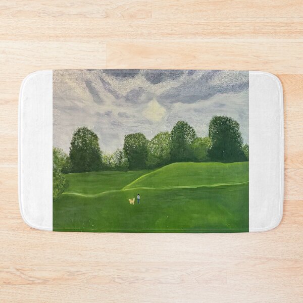 Item preview, Green Meadow Rolling Hills Landscape Painting designed and sold by POPILATA.