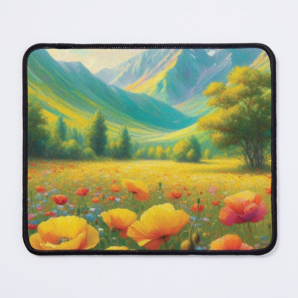 Item preview, Vibrant Wildflower Meadow in Mountain Valley Impressionist Pa designed and sold by jrhernand.