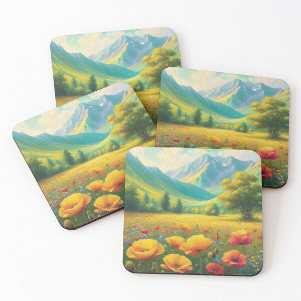 Item preview, Vibrant Wildflower Meadow in Mountain Valley Impressionist Pa designed and sold by jrhernand.