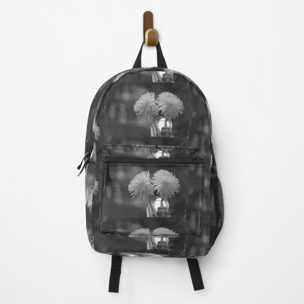 Item preview, Monochrome Chrysanthemum Blooms in Glass with Bokeh designed and sold by MerriliGueneve.