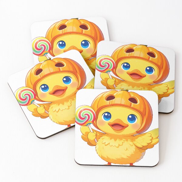 Item preview, Cute Duckling Pumpkin Helmet Trick-or-Treat Icon designed and sold by pumsquare.