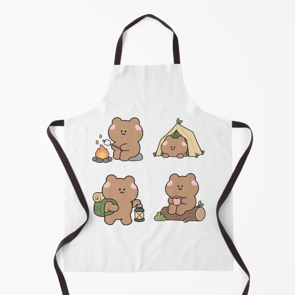 Item preview, Brown Bear Camping Outdoors – Cute Kawaii Cartoon designed and sold by Moffyuniverse.
