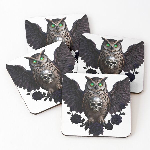 Item preview, Gothic Burrowing Owl Crypt Sentinel designed and sold by IllumeInk.