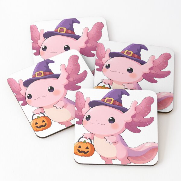 Item preview, Cute Baby Axolotl Witch Hat Trick-or-Treat Icon designed and sold by pumsquare.
