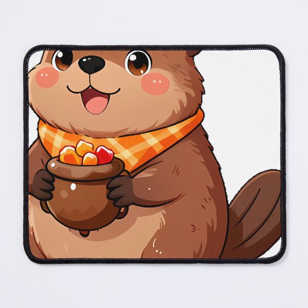 Item preview, Cute Beaver Autumn Scarf Candy Cauldron Icon designed and sold by pumsquare.
