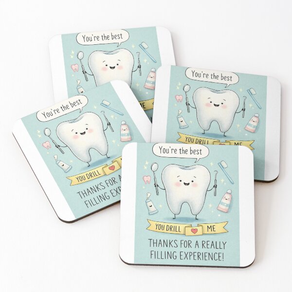 Item preview, Funny Dentist Thank You with Tooth and Dental Tools Humor designed and sold by Aryabek.