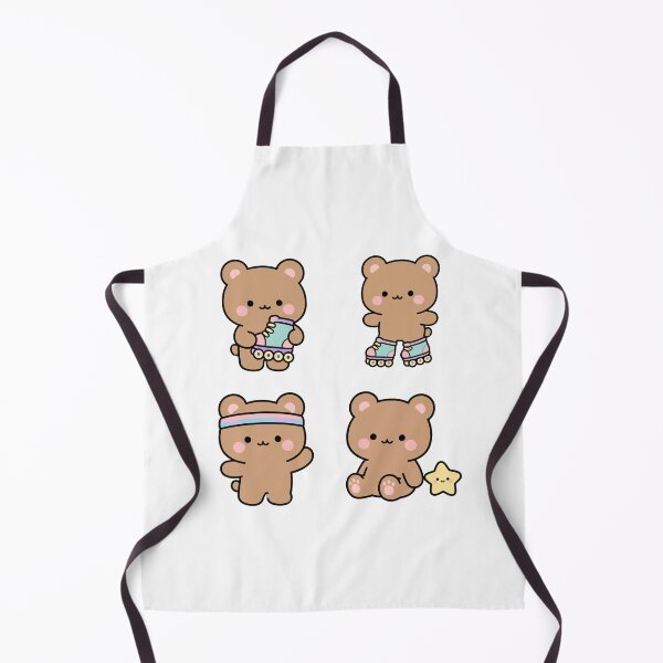 Item preview, Brown Bear Roller Skating – Cute Kawaii Cartoon designed and sold by Moffyuniverse.