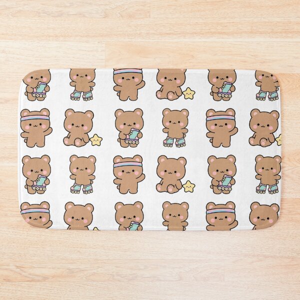 Item preview, Brown Bear Roller Skating – Cute Kawaii Cartoon designed and sold by Moffyuniverse.