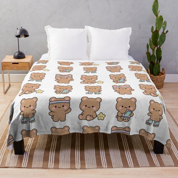 Item preview, Brown Bear Roller Skating – Cute Kawaii Cartoon designed and sold by Moffyuniverse.