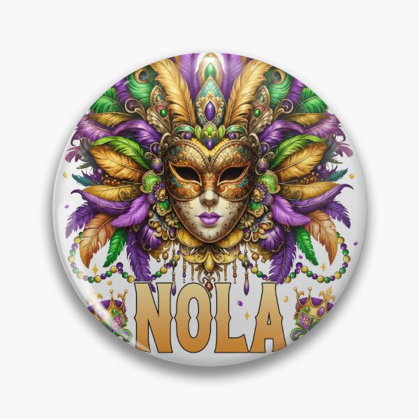 Item preview, NOLA Mardi Gras Masquerade Mask Feather  designed and sold by varin-studio.