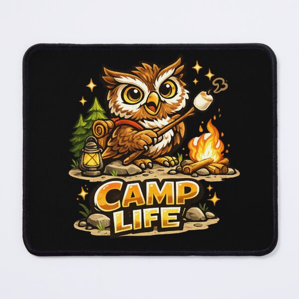 Item preview, Camp Life – Adventure Owl Camping Design designed and sold by ArtisticHeart21.