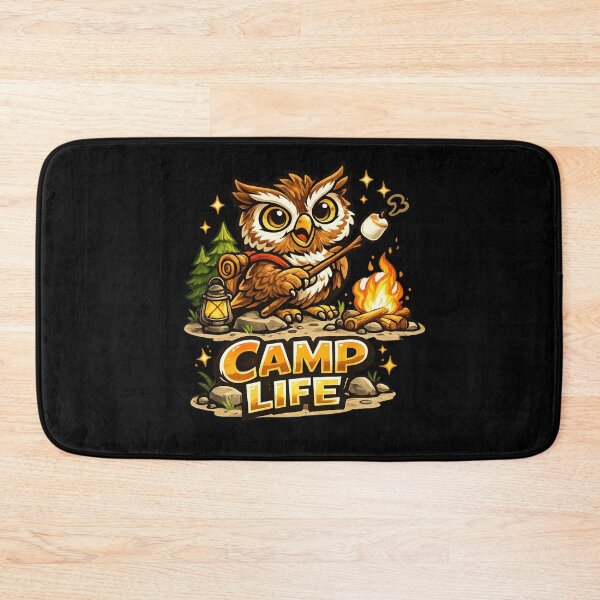 Item preview, Camp Life – Adventure Owl Camping Design designed and sold by ArtisticHeart21.